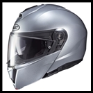 HJC i90 MODULAR FLIP-FRONT HELMET WITH SUNSHIELD VISOR SYSTEM - SILVER