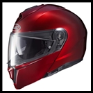 HJC i90 MODULAR FLIP-FRONT HELMET WITH SUNSHIELD VISOR SYSTEM - WINE