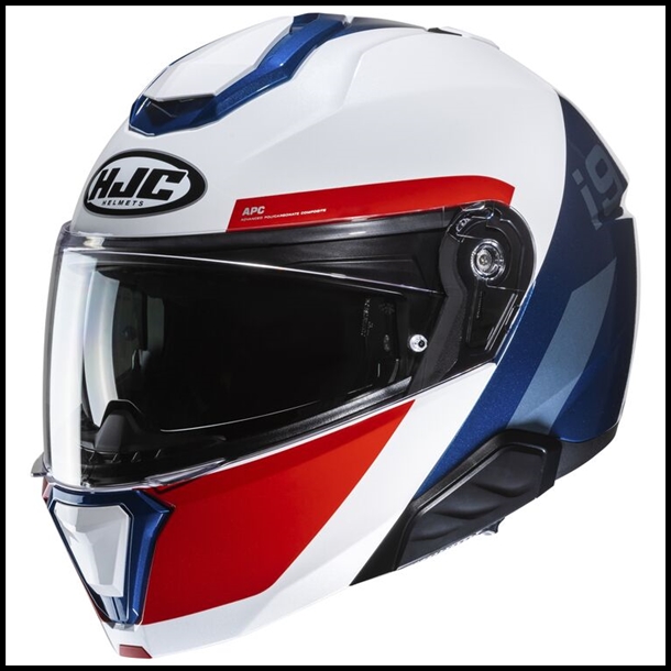 HJC i91 MODULAR FLIP-FRONT HELMET WITH SUNSHIELD VISOR SYSTEM - BINA MC-21 GRAPHIC