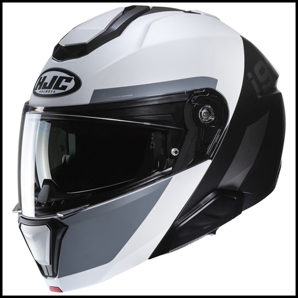 HJC i91 MODULAR FLIP-FRONT HELMET WITH SUNSHIELD VISOR SYSTEM - BINA MC-5SF GRAPHIC