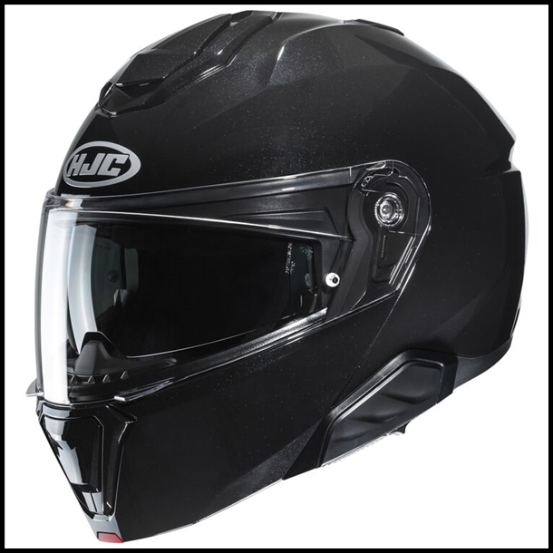HJC i91 MODULAR FLIP-FRONT HELMET WITH SUNSHIELD VISOR SYSTEM - BLACK