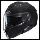 HJC i91 MODULAR FLIP-FRONT HELMET WITH SUNSHIELD VISOR SYSTEM - BLACK