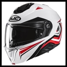 HJC i91 MODULAR FLIP-FRONT HELMET WITH SUNSHIELD VISOR SYSTEM - TRICUS MC-1 GRAPHIC