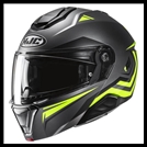HJC i91 MODULAR FLIP-FRONT HELMET WITH SUNSHIELD VISOR SYSTEM - TRICUS MC-3HSF GRAPHIC