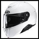 HJC i91 MODULAR FLIP-FRONT HELMET WITH SUNSHIELD VISOR SYSTEM - WHITE