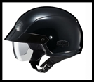 HJC IS-CRUISER HALF-HELMET WITH SUNSHIELD VISOR SYSTEM - BLACK