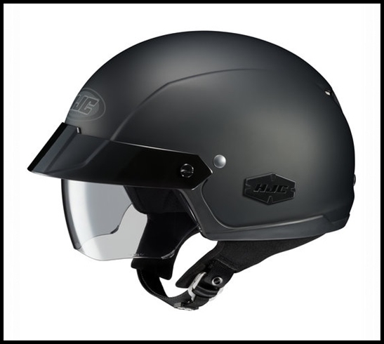 HJC IS-CRUISER HALF-HELMET WITH SUNSHIELD VISOR SYSTEM - MATTE BLACK