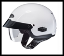 HJC IS-CRUISER HALF-HELMET WITH SUNSHIELD VISOR SYSTEM - WHITE