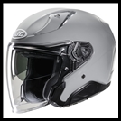 HJC RPHA-31 PREMIUM OPEN-FACE HELMET WITH FACE-SHIELD & SUNSHIELD VISOR SYSTEM - NARDO GREY