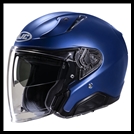 HJC RPHA-31 PREMIUM OPEN-FACE HELMET WITH FACE-SHLD & SUNSHLD VISOR SYSTEM - SEMI FLAT METALLIC BLUE