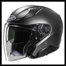 HJC RPHA-31 PREMIUM OPEN-FACE HELMET WITH FACE-SHIELD & SUNSHIELD VISOR SYSTEM - SEMI FLAT TITANIUM