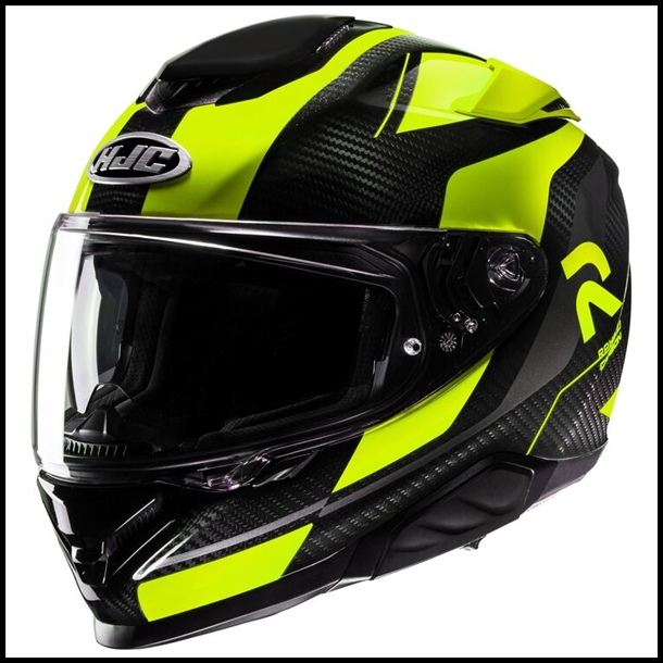 HJC RPHA-71 CARBON PREMIUM FULL-FACE HELMET W/ SUNSHLD VISOR SYSTEM - HAMIL MC-3H GRAPHIC