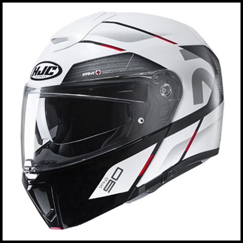 HJC RPHA-90S MODULAR FLIP-FRONT HELMET WITH SUNSHIELD VISOR SYSTEM - BEKAVO MC-1 GRAPHIC
