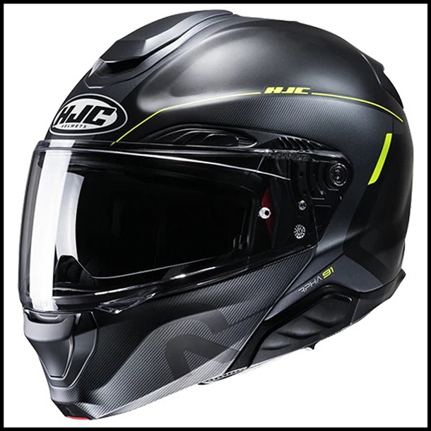 HJC RPHA-91 PREMIUM MODULAR FLIP-FRONT HELMET WITH SUNSHIELD VISOR SYSTEM - COMBUST MC-3HSF GRAPHIC