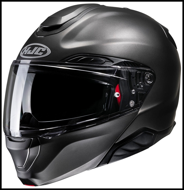 HJC RPHA-91 PREMIUM MODULAR FLIP-FRONT HELMET WITH SUNSHIELD VISOR SYSTEM - SEMI FLAT TITANIUM