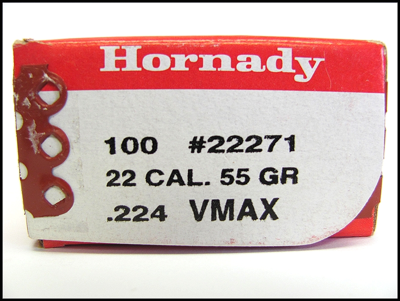 HORNADY V-MAX 22 CAL. 55 GR. POLYMER TIP FLAT BASE SPIRE POINT RELOADING BULLETS
