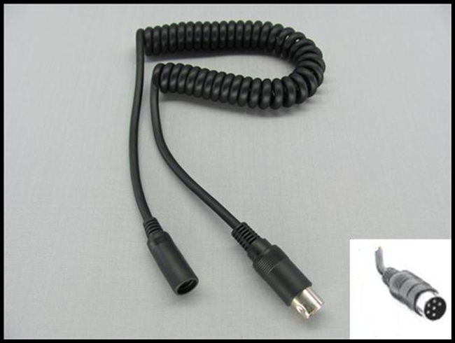 IMC REPLACEMENT MINI-DIN SERIES HEADSET COIL CORD - 6 PIN