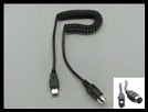 IMC MOTORCOM REPLACEMENT USB-FIREWIRE SERIES HEADSET COIL CORD - 5 PIN