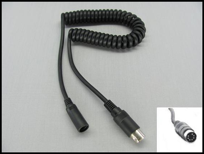 IMC REPLACEMENT MINI-DIN SERIES HEADSET COIL CORD - 7 PIN