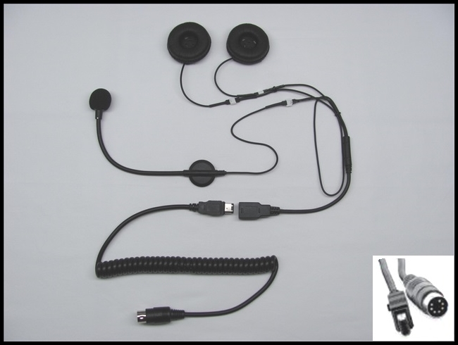 IMC MOTORCOM 7 PIN HEADSET FOR OPEN/FLIP-UP STYLE HELMETS