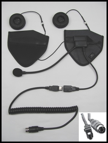 IMC MOTORCOM 7 PIN HEADSET FOR HALF STYLE HELMETS