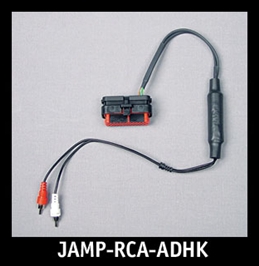 J&M Isolated RCA Input Amplifier Harness for REAR-OUTPUT Harley HK Radio