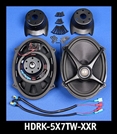 J&M ROKKER XXR 5X7" Saddlebag-Lid Spkr Upgrade Kit w/H-O Tweeter for 2006-23 Harley Baggers