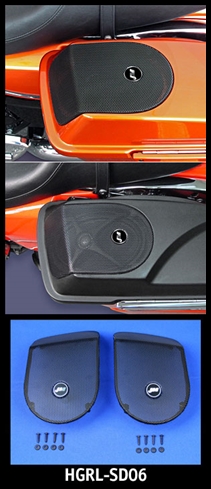 J&M Saddlebag Lid Speaker Grill-set 1998-2013 Harley or BadDad Speaker Lids