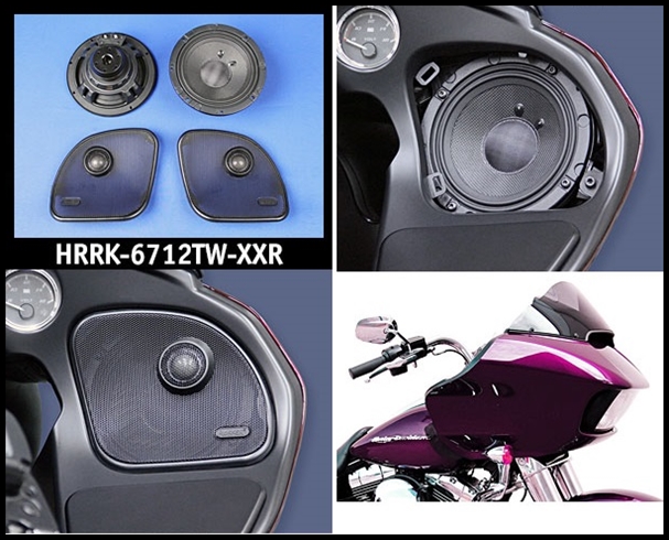 J&M ROKKER XXR 6.71" Fairing Speaker Kit w/ Grill Mounted Tweeters for RoadGlide/Ultra