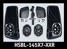 J&M Saddlebag-Lid Kit w/ROKKER XXR 5X7 Speakers & Wiring Harness for 2014-21 Harley Baggers