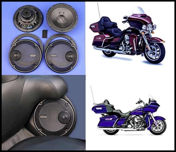 J&M ROKKER-2 XXR 6.71" Rear Trunk-Pod Speaker Kit for 2014-23 Harley Ultra/Ultra Ltd/Tri-Glide