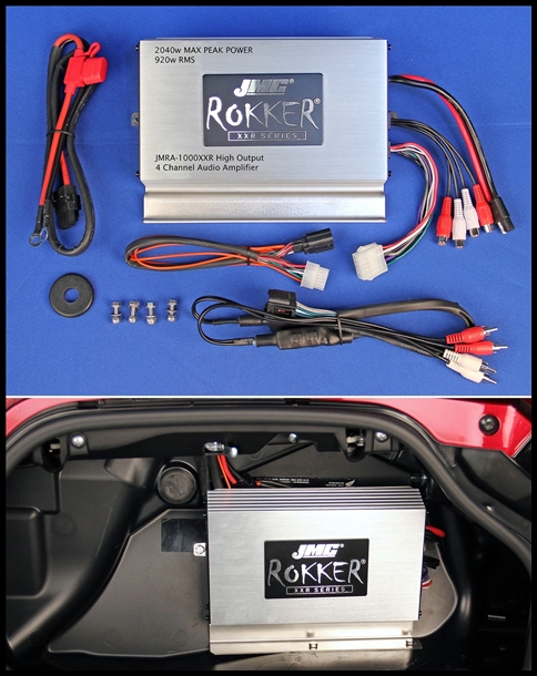 J&M ROKKER XXR 1000w 4-CH Amplifier Kit for 2018-2024 Honda GoldWing Tour/Stnd.