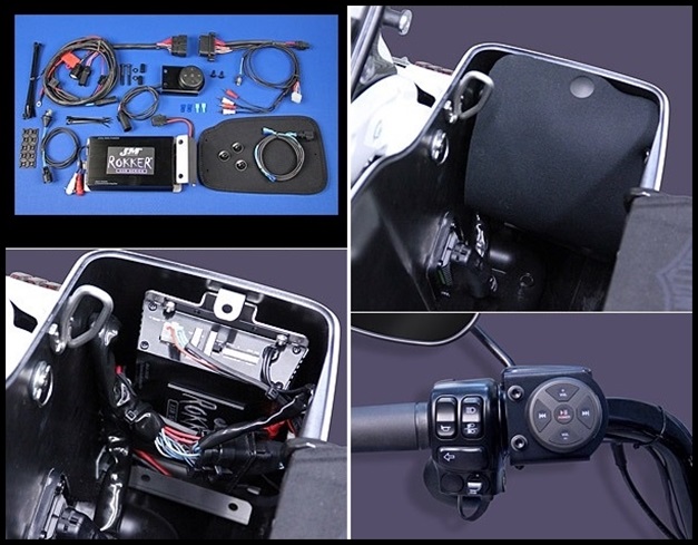 J&M ROKKER XXR 400w BlueTooth Controlled Amplifier Kit for 1998-2020 Harley RoadKing