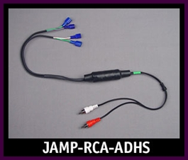 J&M Isolated RCA Input Amplifier Adapter Harness for Harley HK Radio
