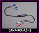 J&M Isolated RCA Input Amplifier Adapter Harness for Harley HK Radio