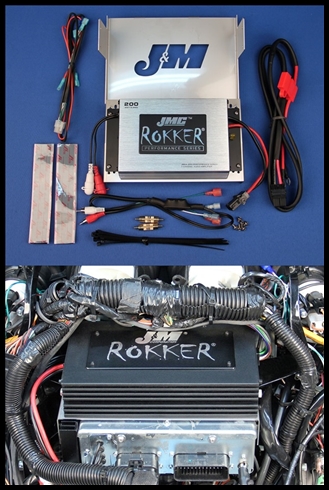 J&M ROKKER Series 200w 2-ch Amp Kit For 1998-2013 Harley StreetGlide/Ultra