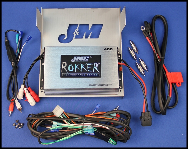 JMC ROKKER Series 400w 4-ch Amp kit for 1998-2013 Harley Ultra/Ultra Ltd/Tri-Glide