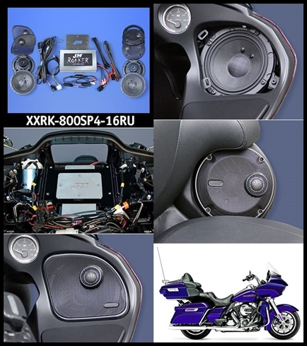 J&M ROKKER XXR EXTREME 800w 4-Speaker/Amplifier Kit for Harley Roadglide Ultra