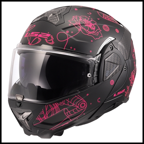 LS2 ADVANT II MODULAR HELMET - SOPHIA - MATTE PINK / BLACK