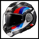 LS2 ADVANT SPORT MODULAR HELMET - GLOSS BLACK/BLUE/RED