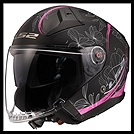 LS2 INFINITY II OPEN FACE HELMET - LOTUS - BLACK / PINK