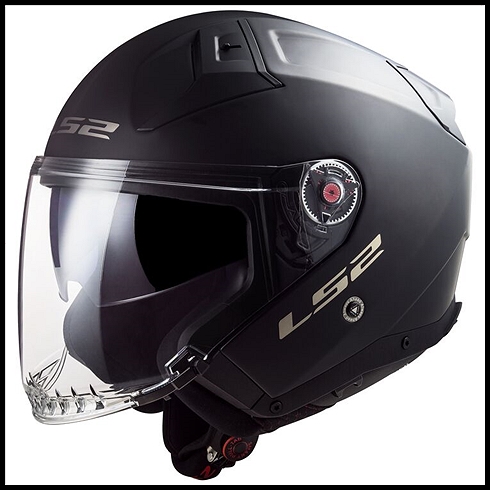 LS2 INFINITY II OPEN FACE HELMET - MATTE BLACK