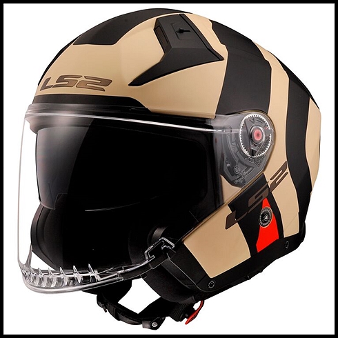 LS2 INFINITY II OPEN FACE HELMET - SPECIAL - MATTE SAND