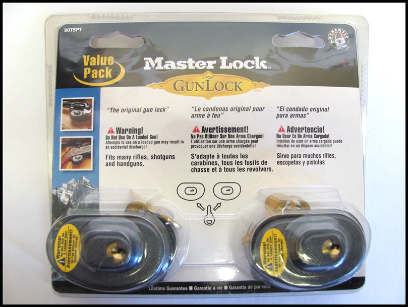 MASTER LOCK GUN LOCK 90TSPT VALUE PACK - CONTAINS 2 TRIGGER LOCKS KEYED THE SAME