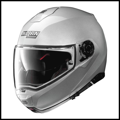 NOLAN N100-5 MODULAR FLIP-UP HELMET WITH VPS DROP DOWN INTERIOR SUNSCREEN - PLATINUM SILVER