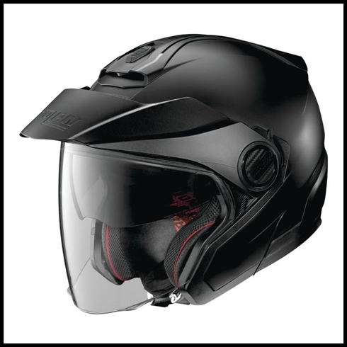 NOLAN N40-5 OPEN FACE HELMET W/ VISOR, FACE SHIELD, & VPS DROP DOWN SUNSCREEN - FLAT BLACK