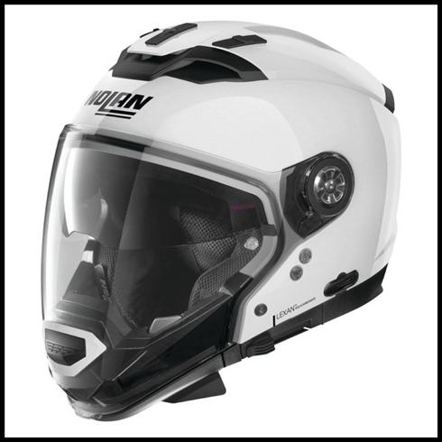 NOLAN N70-2GT 6 IN 1 CUSTOMIZABLE CROSSOVER HELMET - METAL WHITE