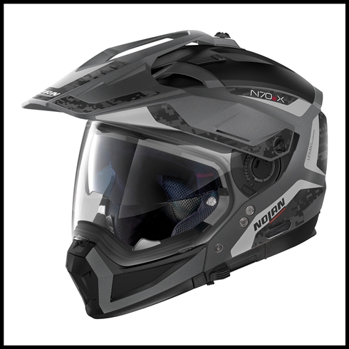 NOLAN N70-2X ADVENTURE-STYLE CUSTOMIZABLE CROSSOVER HELMET - TORPEDO FLAT GREY/BLACK