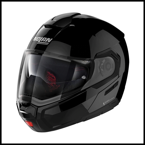 NOLAN N90-3 MODULAR FLIP-UP HELMET WITH VPS DROP DOWN INTERIOR SUNSCREEN - GLOSS BLACK