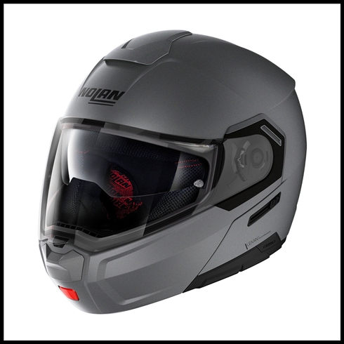 NOLAN N90-3 MODULAR FLIP-UP HELMET WITH VPS DROP DOWN INTERIOR SUNSCREEN - FLAT VULCAN GREY